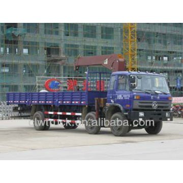 3 alxes Dongfeng Crane Truck, 8 tonnes Truck Mounted Crane avec moteur 190HP